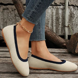 Korean Version Of The New Flat Bottom Low Help Flying Single Shoes Women's Light Mouth Flat And Coloring Work Bean Shoes Nude