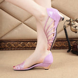 2020 Sandals Summer hollow out Women Flip Flops Weaving Casual Beach Flat With Shoes Rome Style Female Sandal Wedge Low