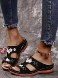 Breakj Summer Outside The Seaside Wear New Slippers Leisure Slopes And Flowers Shoes Beach Vacation Rome Cool Drag Sandals