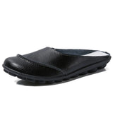 Breakj First Half Of The Slippers Women Wear 2023 New Bean Shoes Flat Bottom Large Lazy Cold Drag Woman