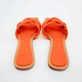 Platform Woman orange yellow Slippers Women Summer Shoes Designer Flip Flops Outdoor Beach Slippers Flat Leather