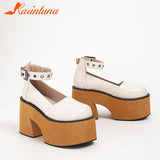 High Heels Women's Sandals 2023 Simply Style Roma Platform Sandals Round Toe Hollow Out Comfy Walking Ladies Shoes