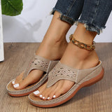 Breakj 2023 New Cool Drag Thick Bottom Flip-Flops And Slippers Women Wear Hollow Beach Water Drill Cool