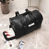Version Of Large Capacity Luggage Bag Independent Shoes Portable Travel Bag Couples Pure Color Travel Bag Direct