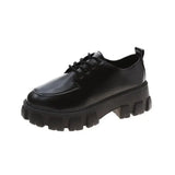 platform Women Loafers Classic Platform Chunky Heel Ladies Pumps Female Mary Jane Derby Lolita Sweet Round Toe College