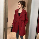 Women Windbreaker Spring Autumn Classic Trench Coat Casual Thin Female Overcoat Long Coat Female Slim Outwear