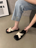 Breakj Summer Fashion New Women's Shoes Net Red Thick-Sed Cake Flat-Bottomed Slippers Outdoor Trend Simple Breathable Beach