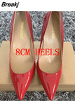 2023 New Women Pumps Patent Leather High Heels Shoes Fashion Office Shoes Stiletto Party Shoes Female Comfort Women
