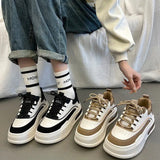Autumn / Winter New Shoes Women's Niche Design Round Head Single Shoes With Color Thick Sole Increased Casual Sports Board