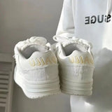 Breakj Selection Procurement Of High Quality Small White Shoes Female Super Increased Pure Color Versatile Fashion Autumn And Winter New