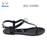 Flat Bottom Women Sandals Fashion Rhinestone Clip Toe Girl Footwear Large Size Flip Flops Comfortable Ladies Jelly