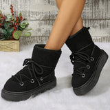 Breakj Thick-Bottom Cross-Tied Snow Boots 2025 Autumn And Winter New Thick Mid-Bodi But Knee-Warm Women's