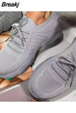 Women Shoes 2023 Fashion Lace Up Platform Sneakers Women Size 43 Mesh Casual Sports Shoes Woman Vulcanize Shoes Zapatillas