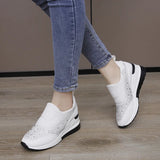 Spring New Slope And Lazy Shoes In The Height Of The Water Drill Casual Sneakers Women's