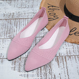 Breakj Summer New Large-Size Tip Flat Bottom Flying Shoes Women's Shallow Sports Style Casual