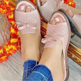 Shoes Sandals Hollow Out Bowknot Women Sandals Shoes Woman Walking Shoes Slip On Sandals Woman Slipper Footwear