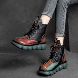 Breakj Red Ugly Ugly Boots 2023 Autumn New Fashion Round Head Trend Cool Thick Background Hit The Color Martin Boots