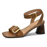 Summer Peep Toe High Heel Women Sandals Sexy Buckle Strap Ankle-wrap Ladies Sandals Club Shoes Sandals for Women