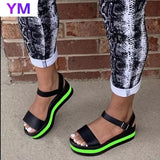 Gladiator New Ladies Platform Summer Sandals Wedges Women 2021 Buckle Casual Beach Sandals Zapatillas Casa Mujer Big Size