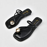 Breakj Spring And Summer New French Fairy Style Toe Slippers Women's Fashion Wear Flat And Cool