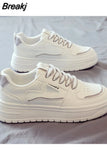 Platform Running Sneakers Women Tennis shoes Woman Walking Chunky Sneakers white Casual Slip on Vulcanized
