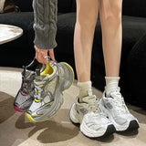 Breakj New Dad Shoes Female Sneakers Comfortable Increased Breathable Platform Korean Niche Design Cushioning Running