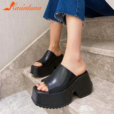 High Heels Women's Slippers2023 Summer Hot Fashion Open Toe Sandal Simply Causal Leather Sandal Slippers Outdoor
