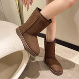 Breakj Boots Women's 2025 New Autumn And Winter With Tuffen And Thick Women's Shoes To Keep Warm Snowy Cotton Shoes Casual
