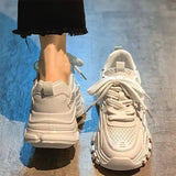 Version Of Dad Shoes Female Spring 2023 New Fashion Platform Platform Sports Shoes Student Tie Heighten Casual