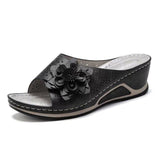 Breakj Slippers Women's Shoes 2025 New Spring And Autumn Hollow Slope And Leisure Fashion Cool Drag Wish Flower