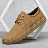 Leather men shoes Autumn Winter Men Shoes lace up Outdoor Casual Shoe Flat Shoe Breathable Non-slip Walking Shoes