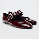 Breakj Black Ribbon With Buckle Mary Jane Flat-Bottomed Ballet Shoes New Flat-Heeled Round Head Shallow Single Shoe
