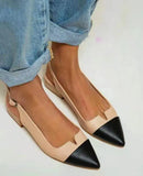 Woman Shoes Beige Heeled Sandals Round Toe Shallow Mouth Original Black Comfort Girls Closed Low Basic PU Neutral Back