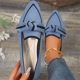 Breakj 2025 Autumn Tip-Headed Flat-Soled Single-Shoe Large-Size Fashion Flying Pedal Casual Women's