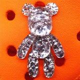 Hard Resin Glitter Cartoon Shoe Charms Accessories Cute Chocolate Bear Shoes Buttons Colorful Sandals Charm