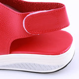 5 Styles Summer Women Sandals Platform Wedges Sandals Leather Swing Peep Toe Casual Shoes Women Walk Shoes Flats Size