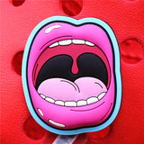 PVC Croc Shoe Charms NEW Cool Screaming French Wet Kiss Skull Mask Shoes Decorations for Jibz Kids Party Gifts