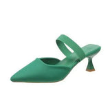 And Autumn Wear Shoes Women's Pointed Half Slippers New Fine Heel High-Heeled Shoes Head Cool Drag Large