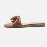 Size 35-41 2023 Za Womens Slippers Leather Flats Sandals Woman Casual Flat Shoes Lady Comfort Home Slides