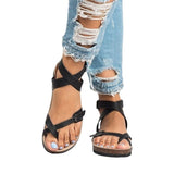 Women Fashion Gladiator Cork Sandals New Casual Beach Non-slip Buckle Strap Sandalias