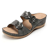 Sandals Summer Low-Heel Pumps Shoes Woman Wedges Sweet Flower Platform Women's Sandal Fashion Sandalias Mujer Large