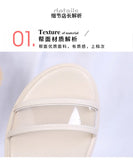 Drop Shipping 2022 New Summer PVC Sandals Platform Women Chunky Heel Outside Feet Shoes Summer Back Zipper High