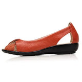 Summer Women Shoes Woman Genuine Leather Platform Sandals Open Toe Mother Wedges Casual Sandals Women