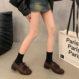 Breakj Thick Bottom Side Head With Lefu Shoes Women's Shoes 2025 New Autumn And Winter Fashion Temperament Single