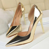 Shoes Sexy Woman Pumps Patent Leather High Heels Plus Size 43 Women Shoes Heels 2020 Stiletto Ladies Shoes Wedding