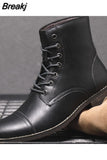 Leather Men Chelsea Boots Classic Men Boots Outdoor Warm Leathers Shoes Comfortable Walking Shoes Botas De