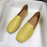 Breakj Shoes Women 2025 Summer New Large Square Head Shallow Flat Shoes Soft Soles Pregnant Women's Singles
