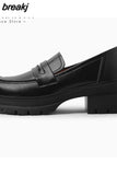 Women Pumps Spring Real Leather High Heels Shoes Woman Fashion Platform Casual Loafers Office Lady Footwear Size