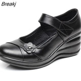 Genuine Leather Slip On Shoes Walking Shoes Woman Platform Casual Shoes Woman Sapatos Femininos Chaussure Femme