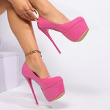 Breakj And Autumn 2025 New Hate Sky High Single Shoes Round Head Light Mouth Patent Leather Water Table Fashion Club Fine Heel Women's